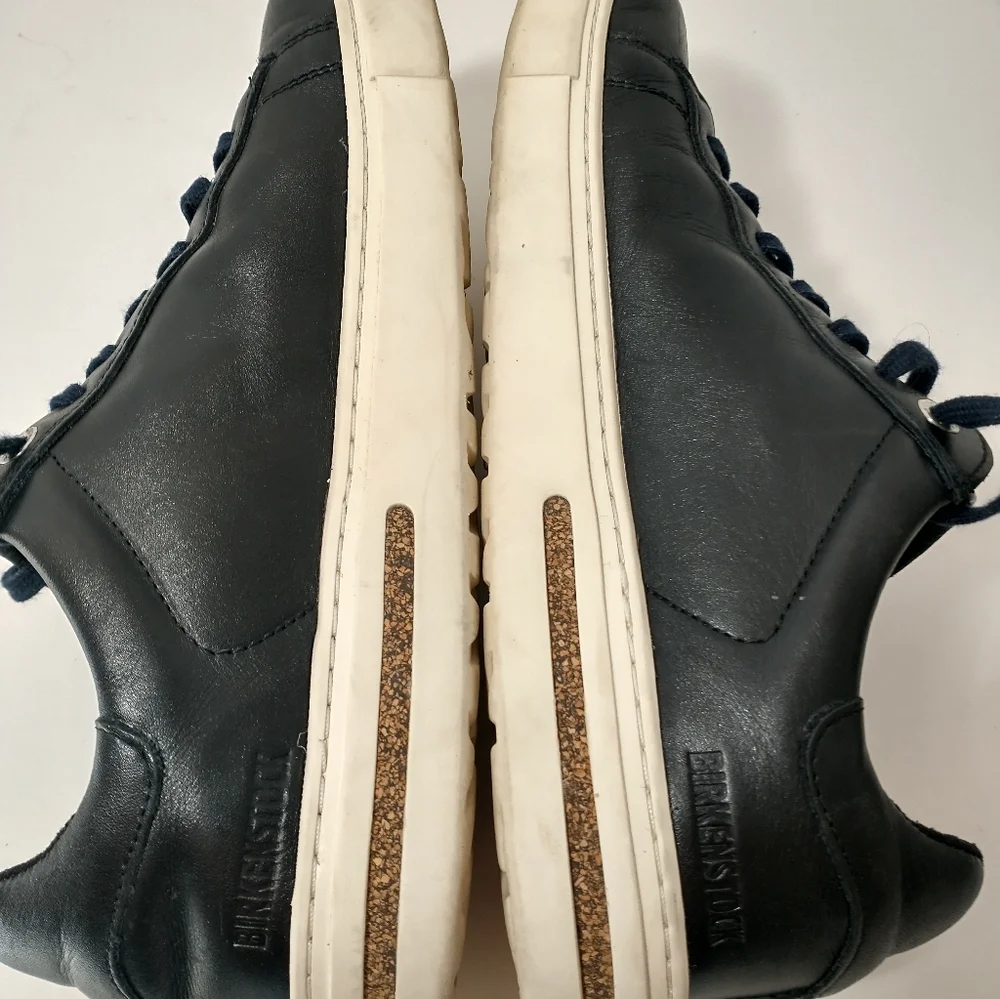 Birkenstock Bend Low Leather Black Sneaker, Euro 38,‎ US Size 7, Gram Core